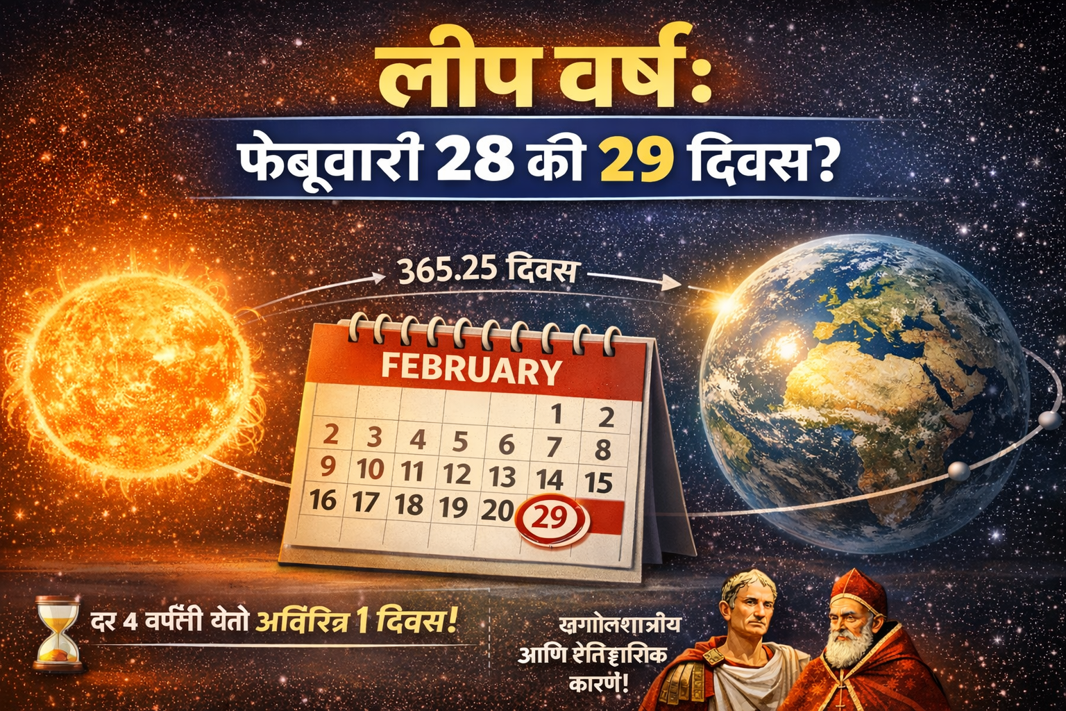 Leap year fact : फेब्रुवारी महिना २८ दिवसांचा का असतो? तीन वर्षांनी २९ दिवस कसा वाढतो?