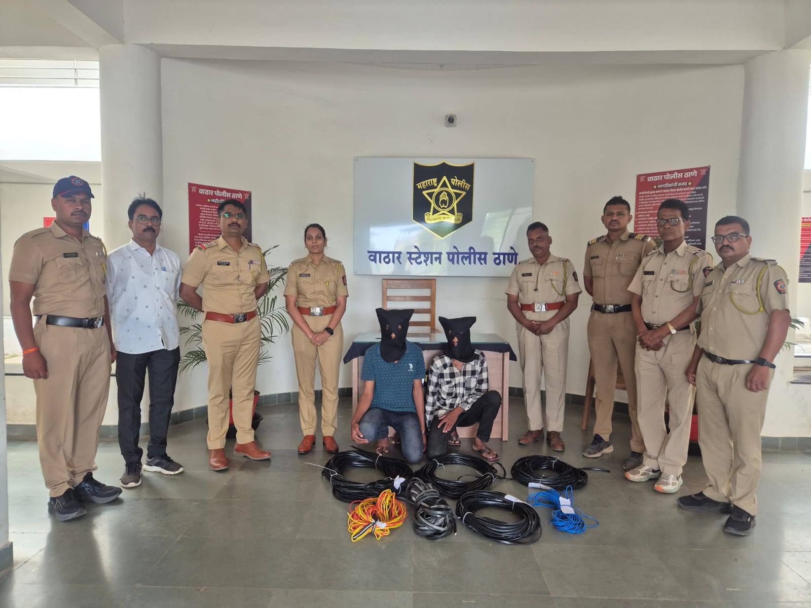 Satara Crime News: वाठार पोलिसांची धडाकेबाज कामगिरी; शेतीपंपाच्या तांब्याच्या केबल चोरणारी टोळी गजाआड, ३ गुन्हे उघड करून ८३ हजारांचा माल जप्त!