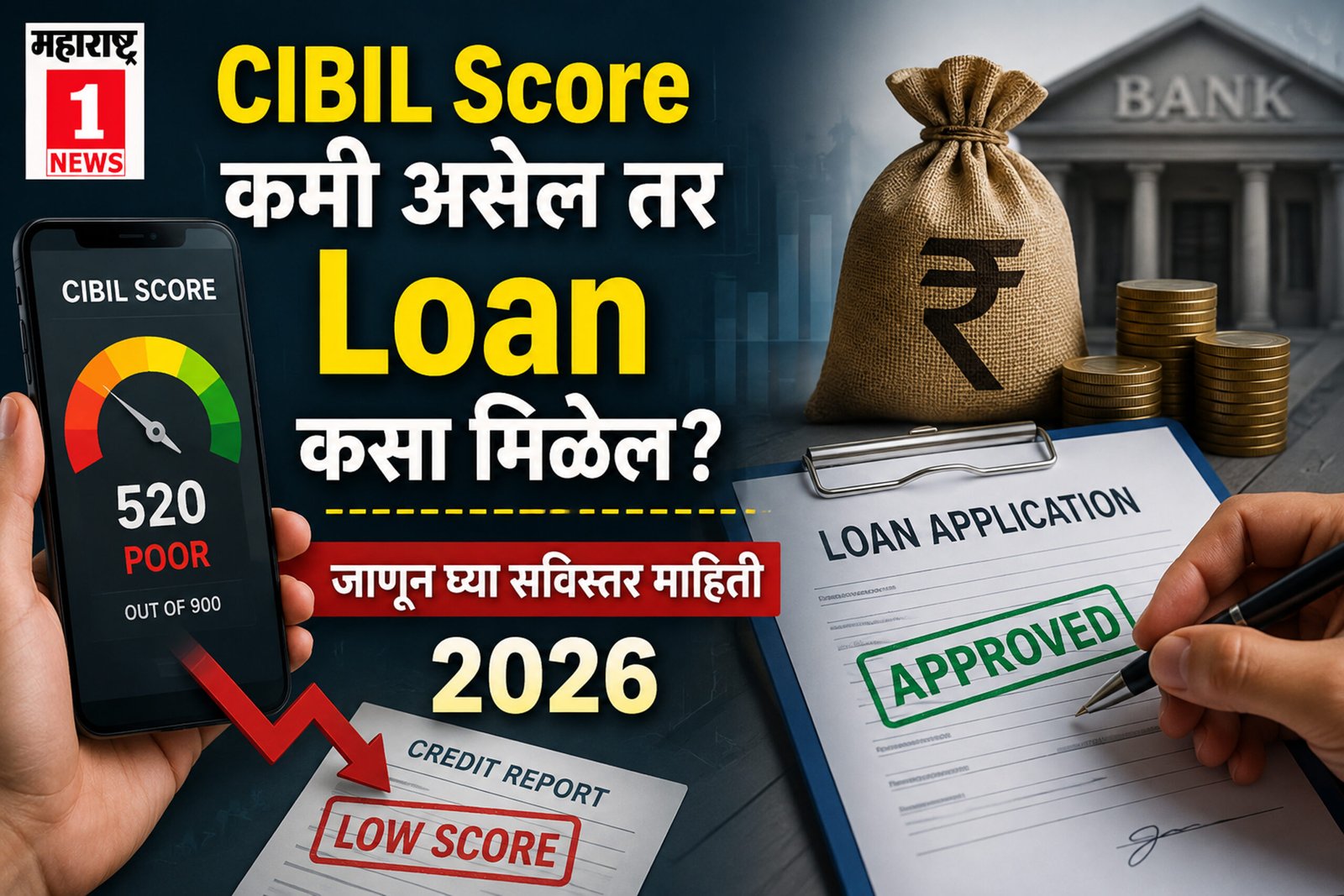 CIBIL Score कमी असेल तरी Loan कसे मिळेल? (सविस्तर माहिती 2026)